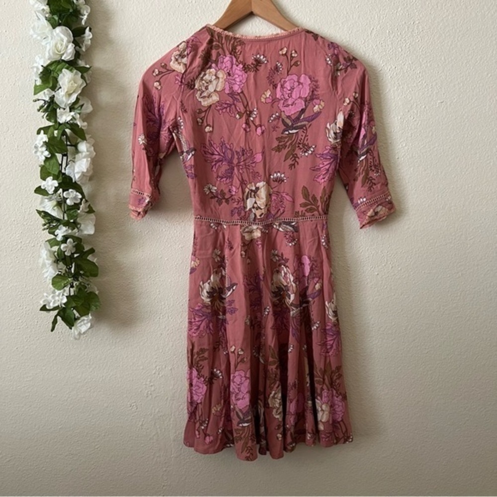 Spell and the Gypsy Collective Pink Floral Rosa 90s Mini Dress - Picture 8 of 12
